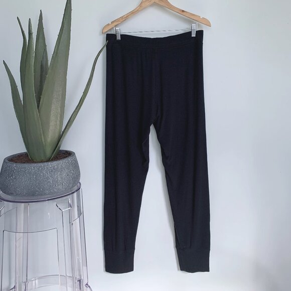 Gap Pure Body Modal Ribbed Joggers Black Large - Picture 3 of 3